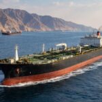 Oil tanker sailing through the Strait of Hormuz amid rising US-Iran conflict in July 2026